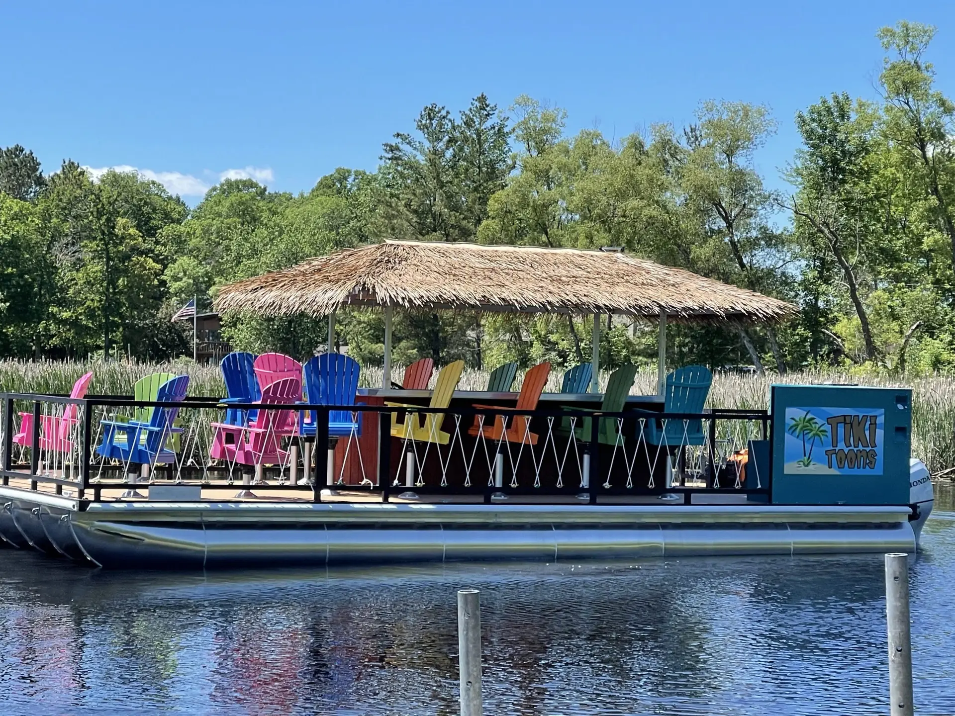 a group of colorful chairs on a boat rental FAQs